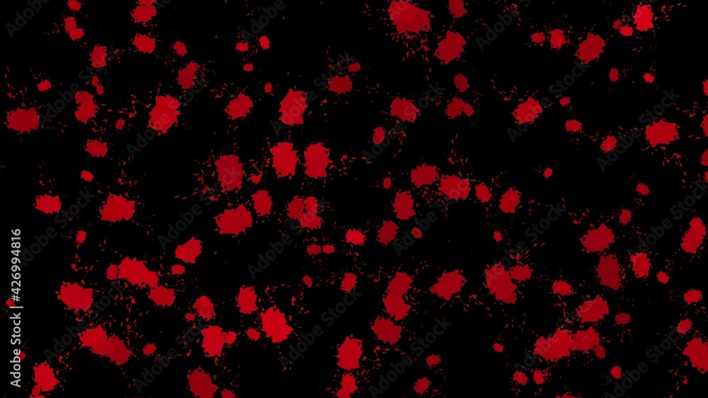 Poster Dark abstract background with a touch of red patches