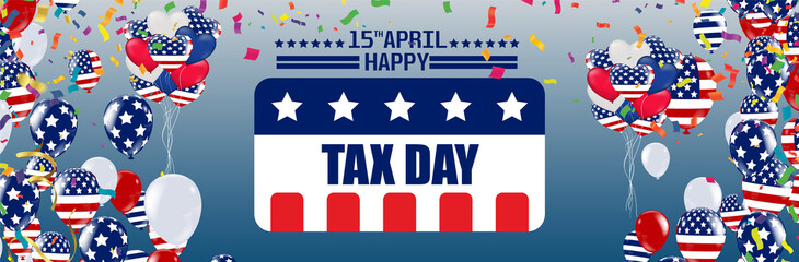 Tax Day 2015 Poster Or Banner Background.