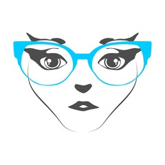 Silhouette of a female head. Beauty and fashion