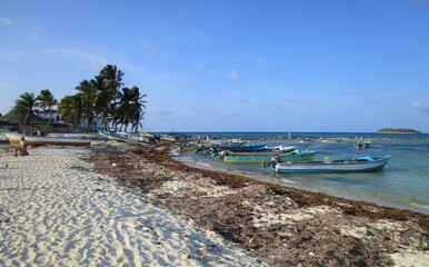 Hermosas playas en la isla San Andrés, Colombia.
