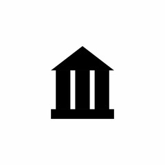 bank building icon. Vector illustration.