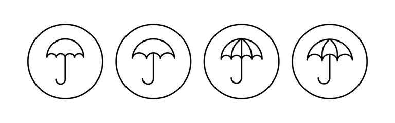 Umbrella icon set. umbrella sign icon