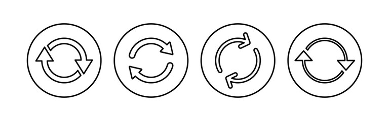 Refresh icon set. Reload icon vector. Update icon.