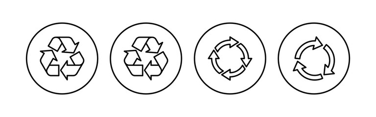 Recycle icon set. Recycling vector icon.