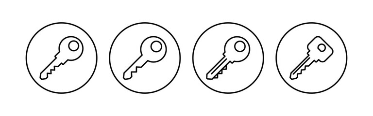 Key icon set. Key vector icon. Key symbol