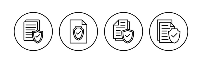 Insurance icon set. insurance symbol vector