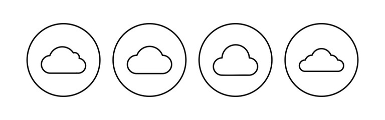 Cloud icon set. cloud vector icon