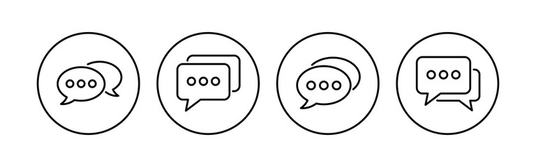Obraz premium Chat icon set. speech bubble icon. comment icon vector. message. contact us