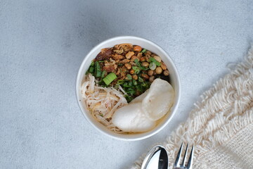 Bubur ayam, Indonesian rice porridge with shredded chicken