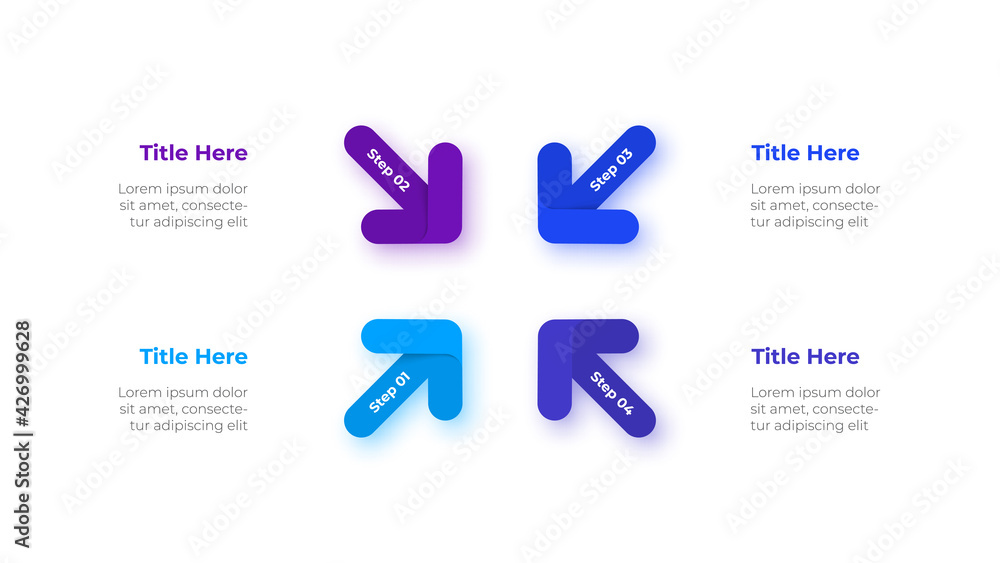 Poster vector arrows infographic. template for diagram, graph, presentation and chart. business concept wit