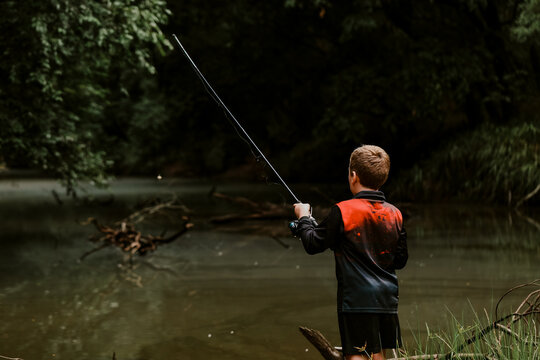Kids Fishing Images – Browse 107 Stock Photos, Vectors, and Video