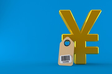 Obraz premium Yen currency with barcode