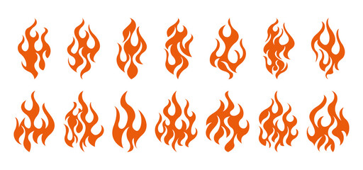 Bonfire icon set