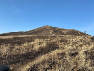 landscape with blue sky
