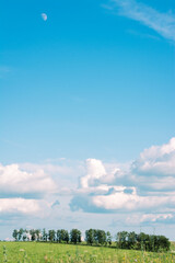 Blue sky (clouds) and little mountains