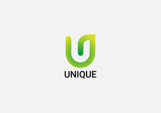 Unique Abstract U letter modern logo design