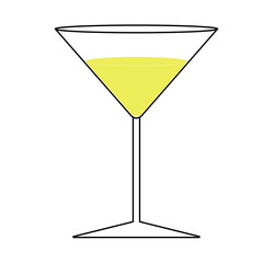 A Yellow filled Cocktail glass Icon