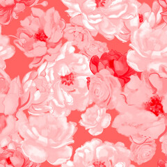 Obraz na płótnie Canvas floral seamless pattern with flowers