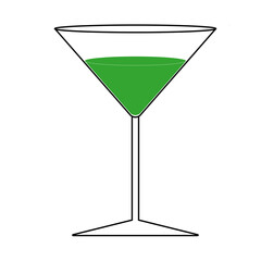 A Green filled Cocktail glass Icon