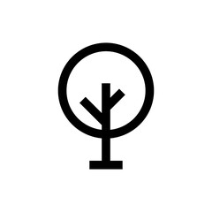 Obraz premium Outline bold icon. Garden emblem. Isolated on white. Vector illustration