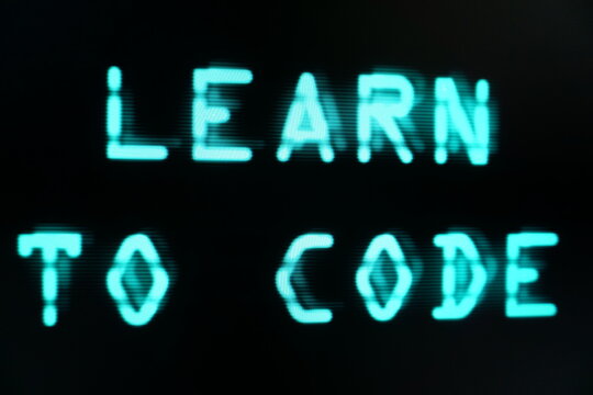 Learn To Code Tittle With Crt Effect