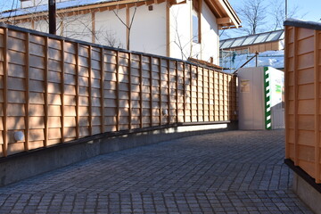 群馬草津温泉湯畑の風景