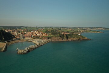 Obraz premium panorama candas, asturias