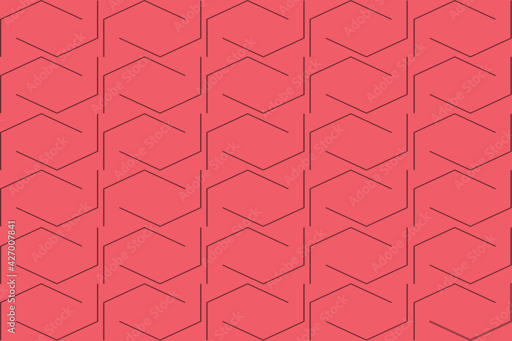 Wall mural abstract background pattern made with lines forming geometric shapes. modern, simple, minimal vector