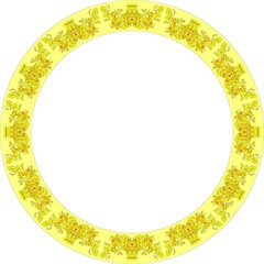 Frise grappes et potiche niveaux de Jaune