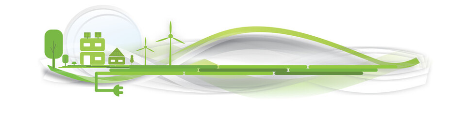 Wind Band Banner Energie Grün Erneuerbar Hintergrund 