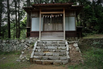 奥多摩、雲取山の登山風景、羽黒三田神社