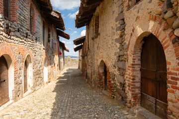 Ricetto di Candelo. Villaggio medievale a Biella, Piemonte, Italia
