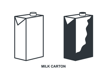 Milk Carton Vector, Milk Carton Template Clipart, Milk Carton Packaging Vector, Milk Carton Design Clipart, Packaging Template Design