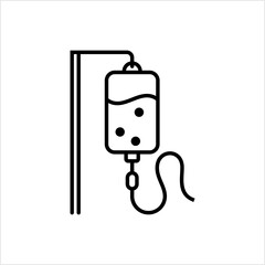 Intravenous Icon, Medical Icon, Drip Bottle Bag Icon