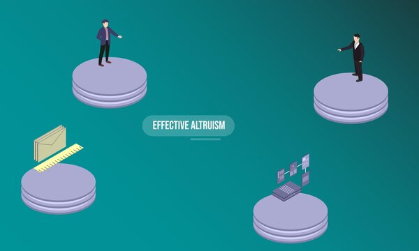 Effective altruism concept on abstract design