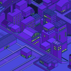 illustration isometric view of city 