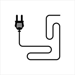 Plug Web Icon Design With Wire