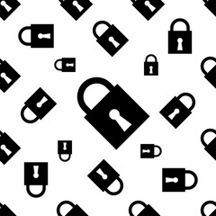 Lock Icon Seamless Pattern