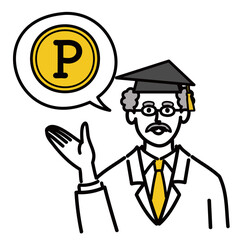 博士　シニア　医師　医者　男性　ポップ　ポイント
