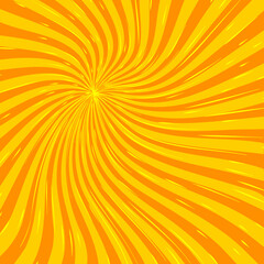 Summer background with orange yellow rays summer sun hot swirl with space for your message. Vector illustration EPS 10 for design element presentation, brochure layout page, packing label