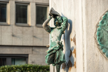 Figure at a Fountain in Breite Street in Cologne