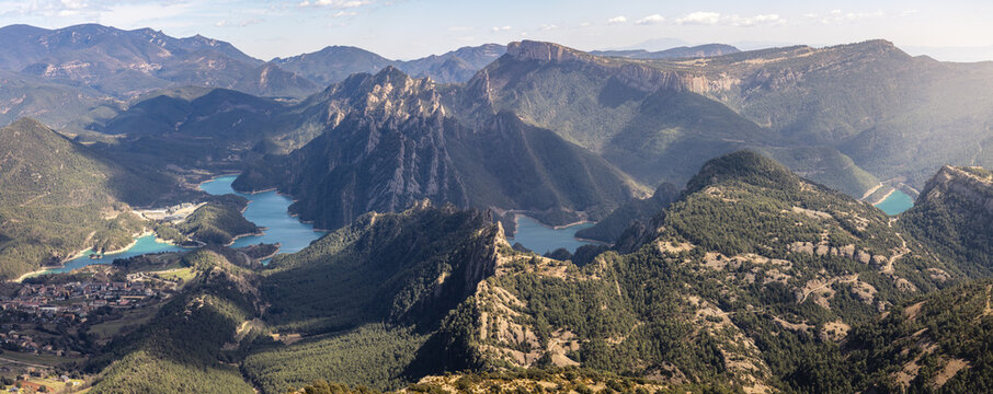 Llosa del Cavall Reservoir seen from the Codo Viewpoint, Solsones, Catalonia