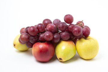 Naklejka na ściany i meble Fruit on a white background. Healthy diet. Fresh fruits isolated.
