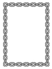 black openwork frame