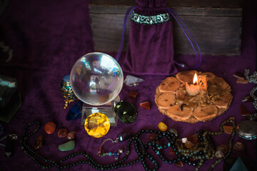 Magic and fortune telling concept, other answers, illustration for predict future materials