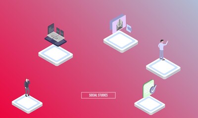 Social studies concept on abstract design