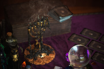 Magic and fortune telling concept, other answers, illustration for predict future materials