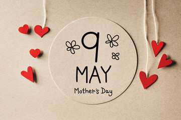 9 May Mothers Day message with small hearts