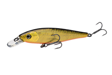 Wobbler with hooks for fishing as bait for fish, which is used for spinning. Fishing tackle for a...