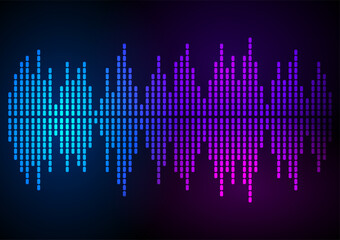 Naklejka premium Sound waves vector abstract - graphic equalizer vector background for different joyful events. Illustration eps 10 can be used, music brochure layout page, cover magazine, booklet